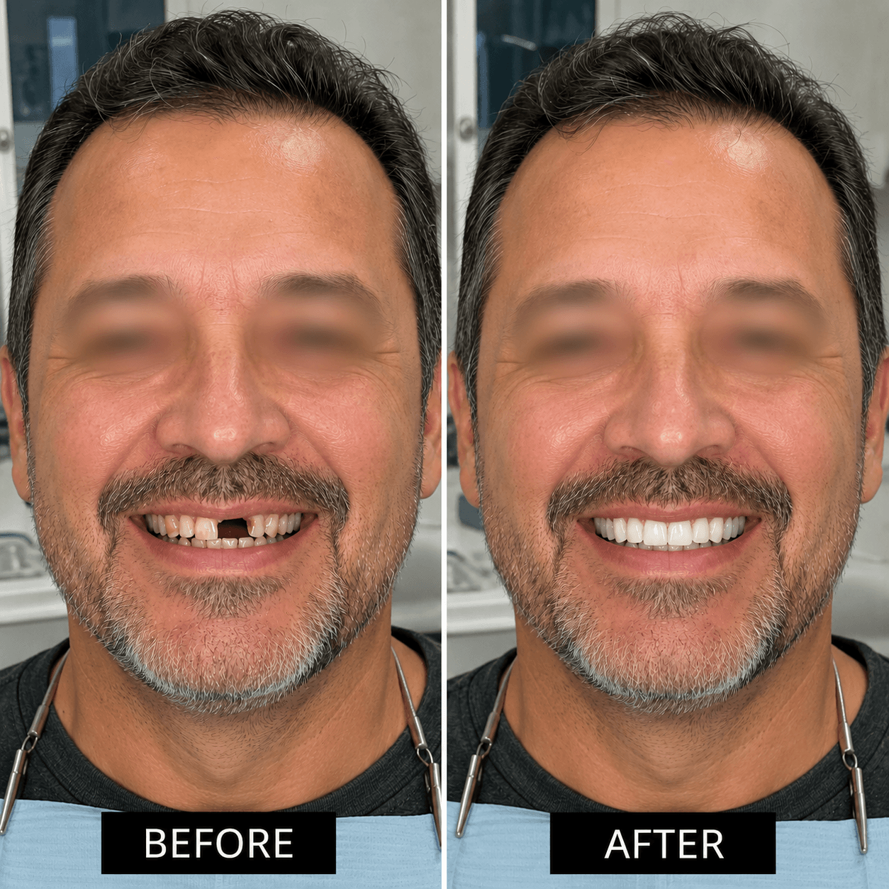 Dental crown result showcase