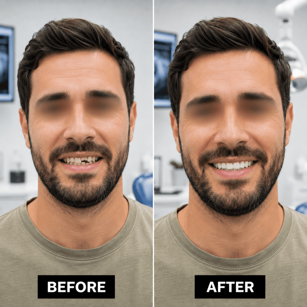 Dental crown tooth restoration result