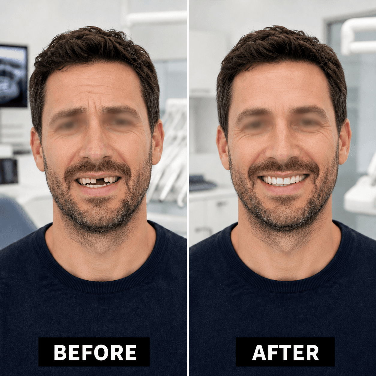 Dental implants smile transformation showcase