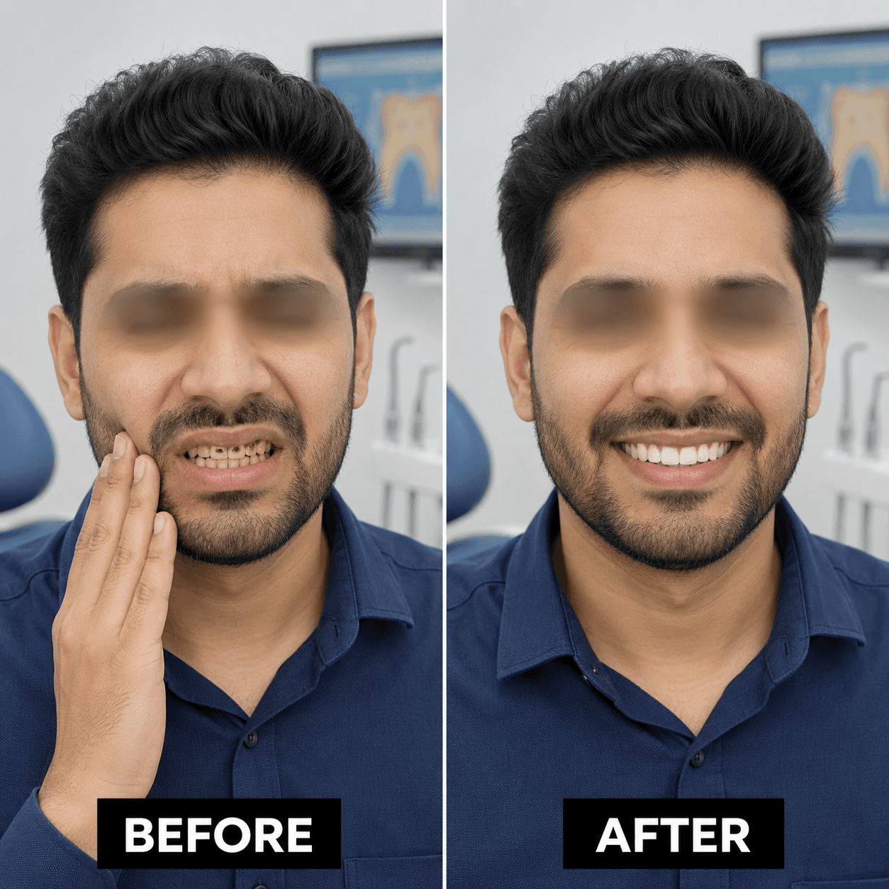 Root canal dental treatment transformation