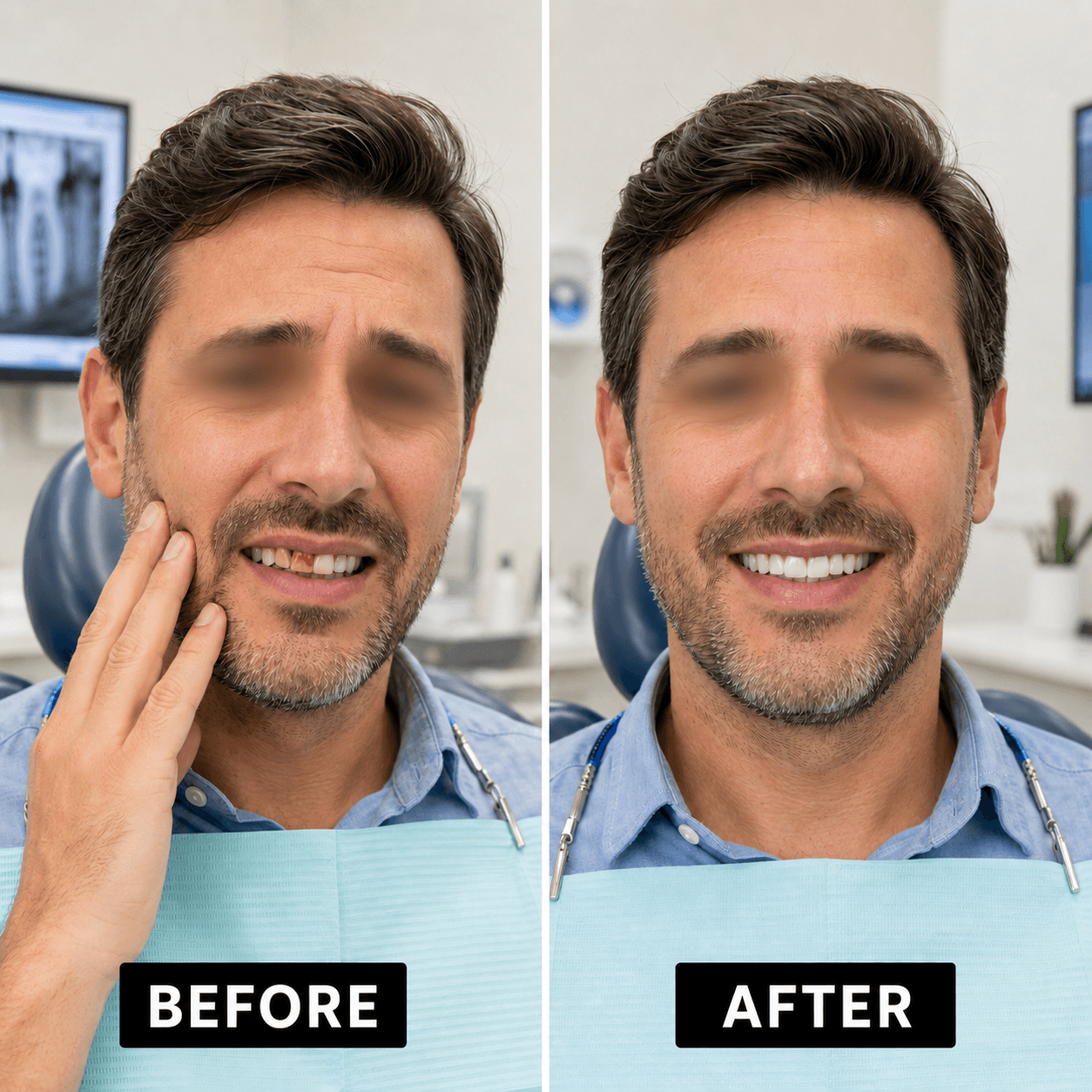 Root canal restored tooth visual